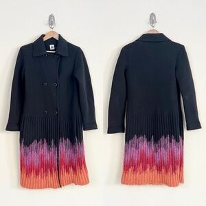 M Missoni Tricot Ombré Knit Double Breasted Cardigan Coat Wool/Mohair women’s 8